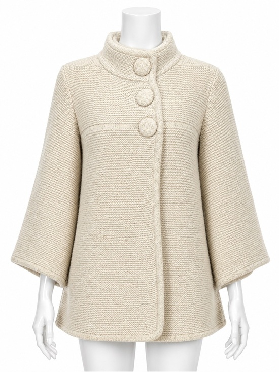 Jackets & Blazers - Women's Cream Knit Button-Front Coat